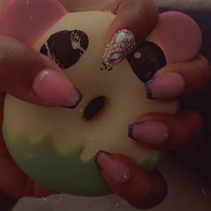 Purple/pink Tapered Square French